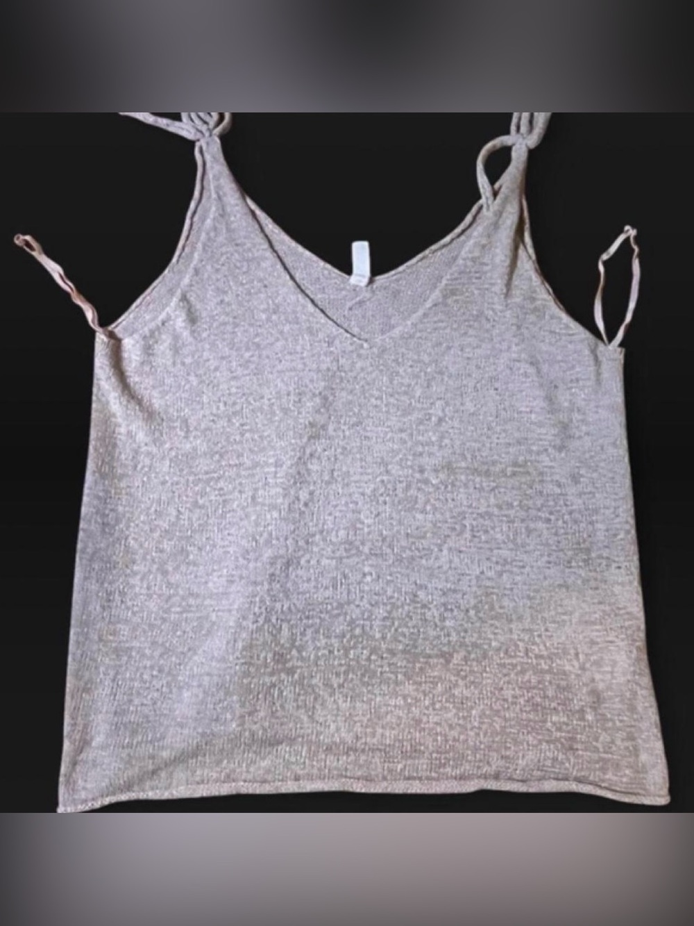 Wishlist Apparel taupe camisole with tie straps